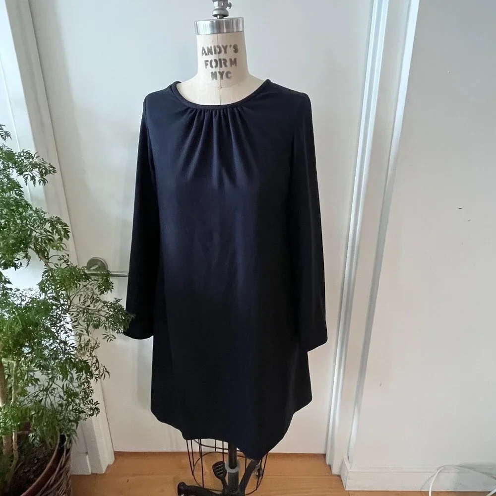 GOAT Navy‎ Wool Minimalist Shift Dress Size 6
